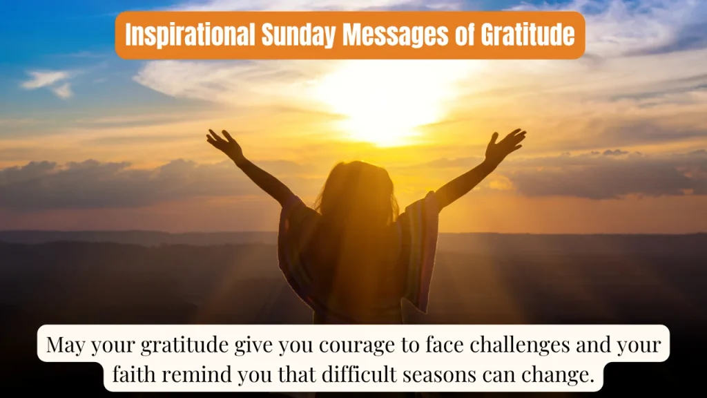 Inspirational Sunday Messages of Gratitude