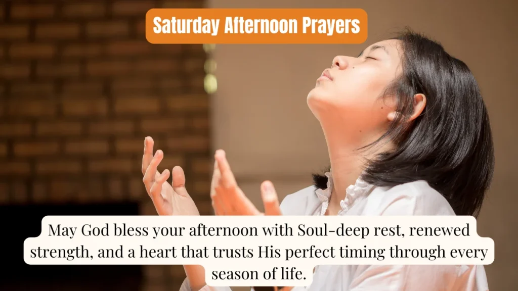 Saturday Afternoon Prayers