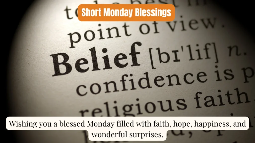 Short Monday Blessings