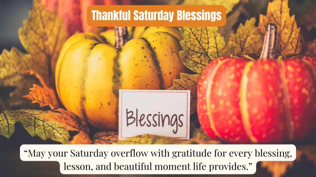 Thankful Saturday Blessings