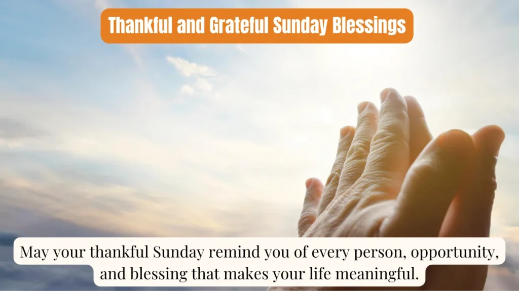Thankful and Grateful Sunday Blessings